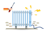 Defect electric heating