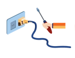 Melted electrical connection