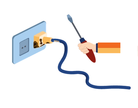 Melted electrical connection