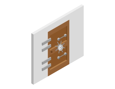 Installation of the armoured door (quote)